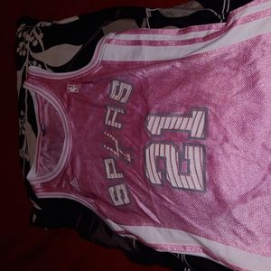 Pink spurs jersey